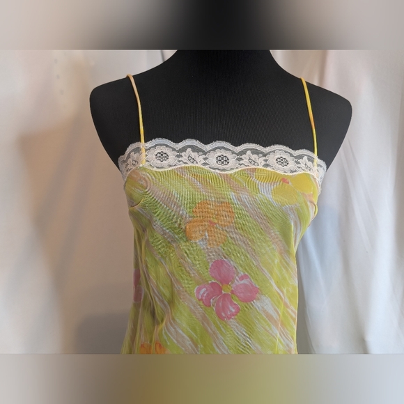 Vintage 60s 70s Flower Power Floral Slip Dress - Picture 5 of 9